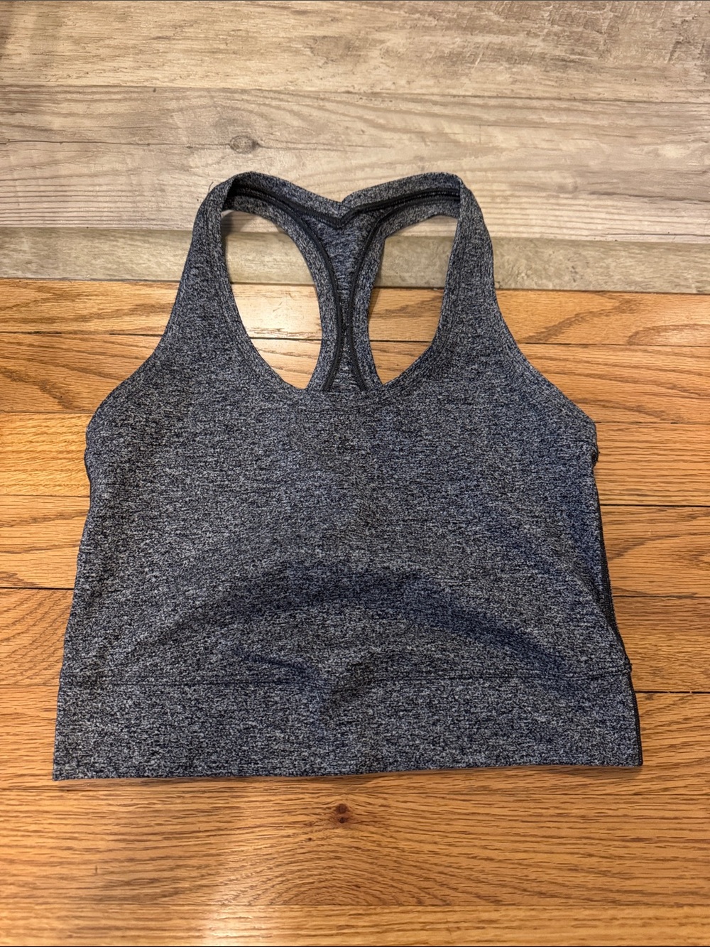 Lululemon heather gray racer back crop tank